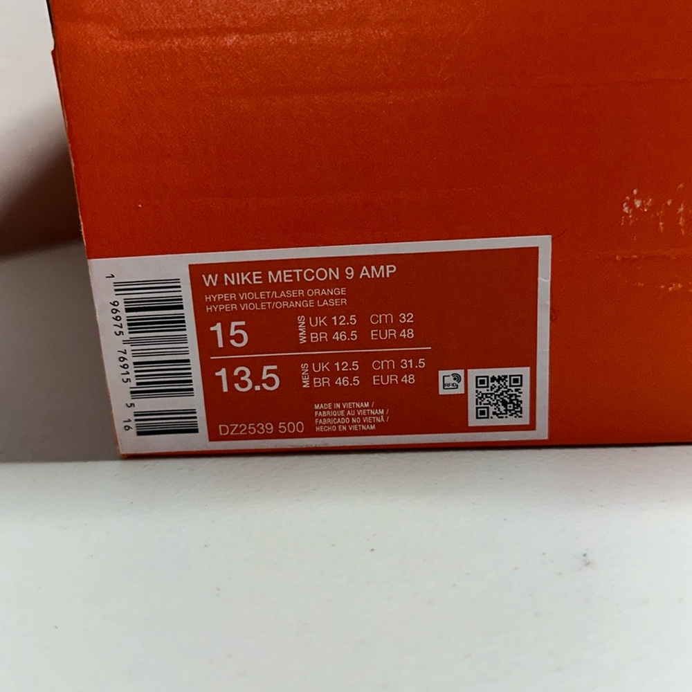 NIKE METCON 9 AMP NEW, size men’s 13.5, wmns 15, very comfy, last one! DZ2539500 - Picture 4 of 9